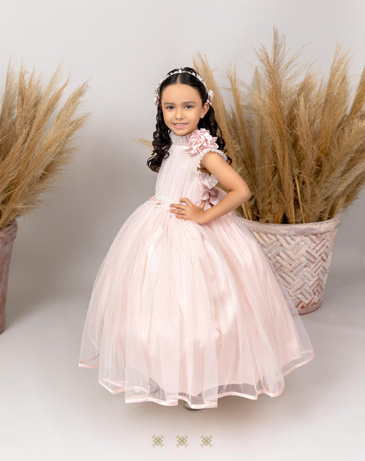 Vestido Infantil Rosa 02-631