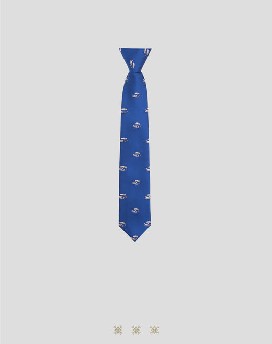 Corbata azul marino con nudo 40-005