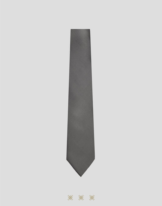 Corbata gris sin nudo 70-038