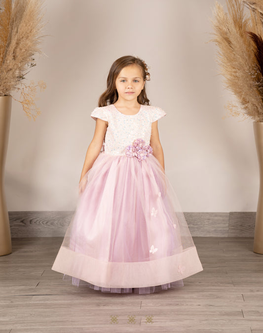 Vestido Infantil Rosa A7-005